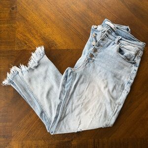 Kancan Women's Light Blue Distressed Jeans - Size 29